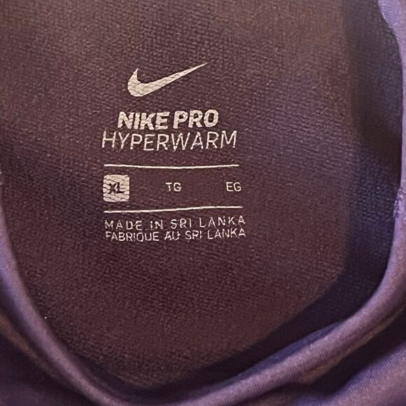 Nike Pro Hyperwarm Purple Long Sleeve Pullover.  Women's Size XL - Picture 3 of 7